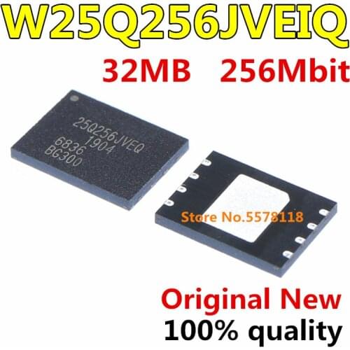 5PCS W25Q256JVEIQ 25Q256JVEQ WSON8 6x8 32MB 256Mbit 25Q256 W25Q256 FLASH In Stock