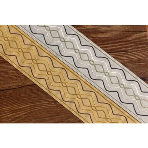 67mm wide 5yards Polyester Geometric wave style Woven Jacquard Ribbon 2color