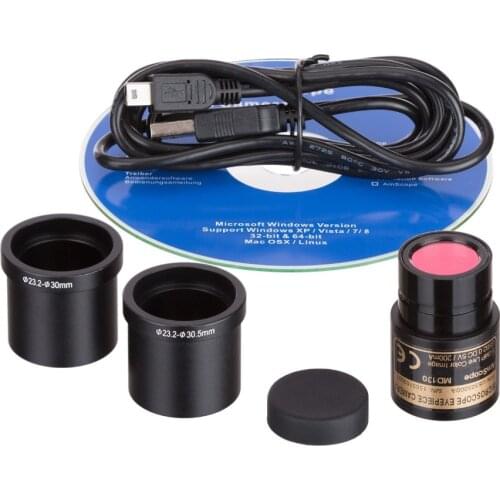 AmScope 1.3 MP USB Still & Live Video Microscope Imager Digital Camera + Calibration Kit MD130-CK