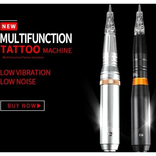 New ATT Silver/Black Tattoo Makeup Permanent Makeup Machine For Eyebrow Lips Eyeliner with 16 pcs Cartridge