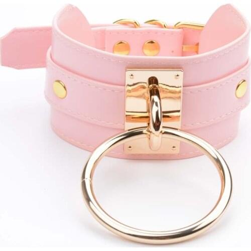 Oversized 100% Handmade BDSM Choker for Women Tall Band Bondage Heavy Duty Collar Punk Fetish Big Large Necklace