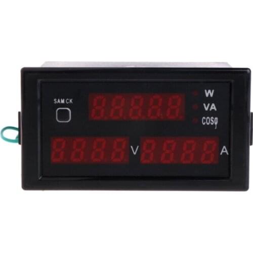 Digital Power Meter AC Voltmeter Ammeter AC 80-300V 0-100A Voltage Current Meter with Transformer