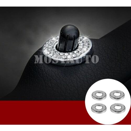 For Benz GLC X205 X253 Rhinestone Style Car Door Lock Pin Cover Trim 2015-2018 4pcs Car Accessories Interior Car Decor Car Trim