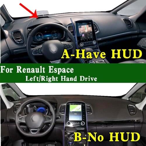 Fits Renault Espace V JR 2015 2016 2017 2018 2019 2020 Dashmat Dashboard Cover Instrument Panel Protective Pad Dash Mat Carpet