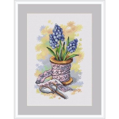FF MM Gold Collection Counted Cross Stitch Kit Cross stitch RS cotton with cross stitch Hyacinth axis