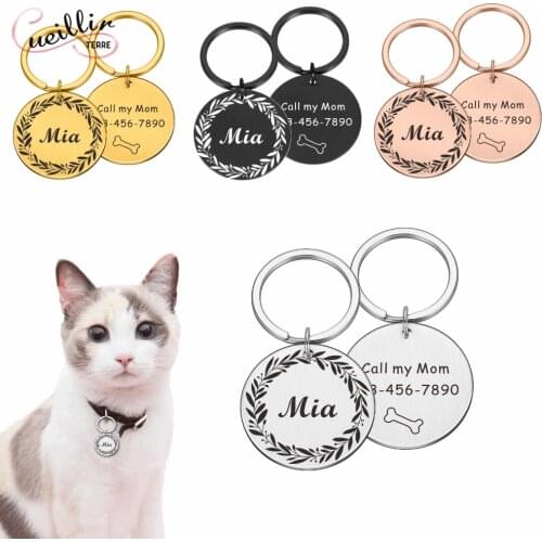 Pet Id Tag Making New Cat Dog ID Tag Custom Free Engraving Personalized Dog Collar Pet Charm Name Collar Pet Id Tag Engraved