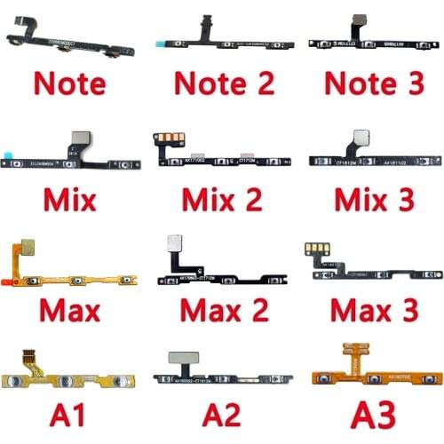 Side Switch Buttons Volume & Power Flex Cable For Xiaomi Mi Note Max Mix 2 2s 3 F1 A3 A2 A1 Lite Pro Power Flex