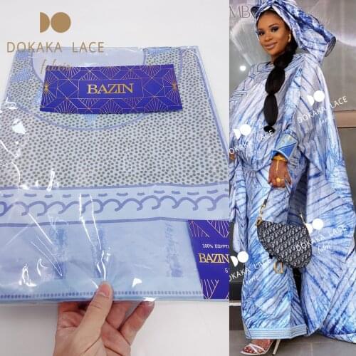 5 Yards 2021 New Arrive African Bazin Riche Lace Fabric With Printing Embroidery French Basin Riche Nigerian Material Sewing