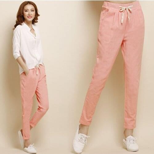 Loyxl.xizi Women's Trousers Harem Pants