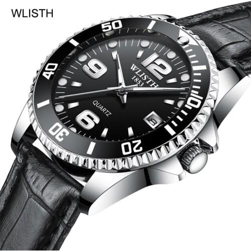 New Brand Watch Men Trendy Waterproof Stainless Steel Analogue Quartz Watch Gents Business Dress Wrist Watch for Wear Daily