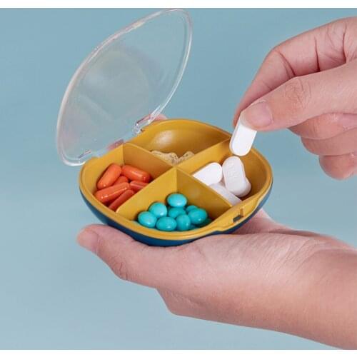 Small Pill Box Plastic 7days Weekly Medicine Storage Organizer Pillbox for Tablets Pill Case Capsule Vitamin Dispenser Container