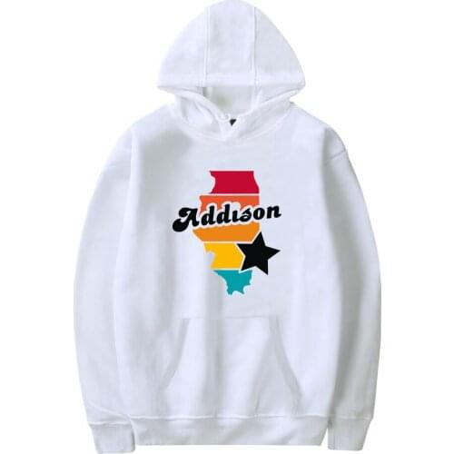 New Print Addison Rae Hoodies Men Sweatshirts Women Harajuku Hip Hop Hoodie Autumn boys girls Addison Rae WhitePullovers