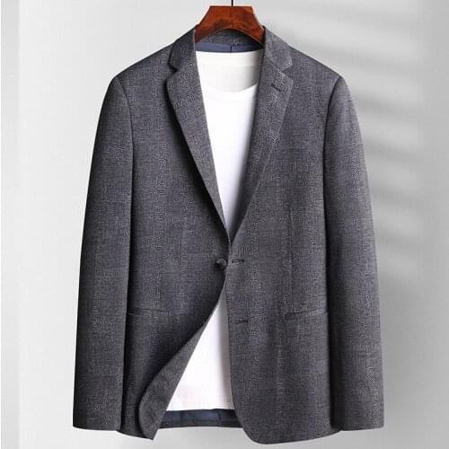 Man Spring Male Blazer High Quality Single Breasted Business Casual Two Button Mens Blazer Fashion Slim Fit Man Blazer 4XL