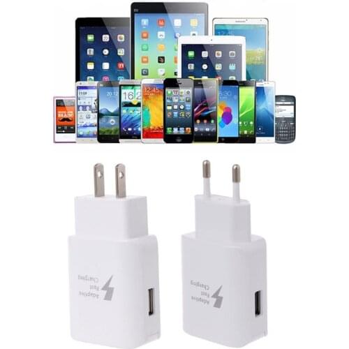 Adaptive Fast Charging USB Travel Wall Charger EU/US Plug For Galaxy S8 Mobile Phone Chargers