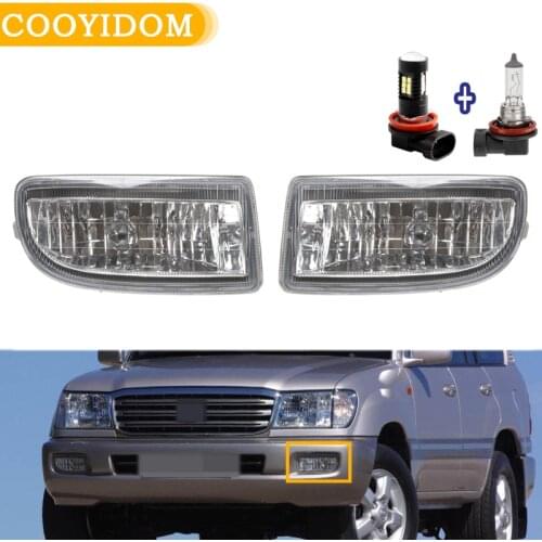 Front Bumper Fog Light Headlight Fog Lights Fog Bumper Foglights For Toyota Land Cruiser 100 LC100 1998-2007 LED Driving Lamp