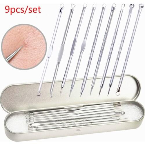 Blackhead Needles Remover Acne Stainless Steel Tweezer Metal Machine Black Head Extractor Pimple Remover Skin Care Clean Needle