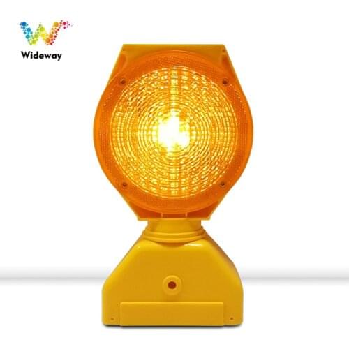 Solar Warning Light Amber Flashing Strobe Lamp Road Safety Barricade Light