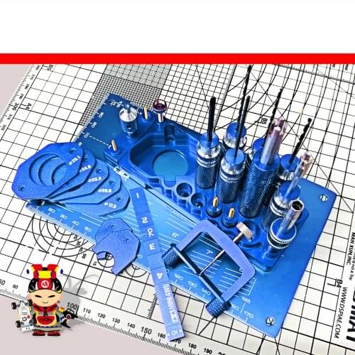 1Set Professional Tool Kit Screwdriver/Drill/Ruler/Gear Puller/Wrench/Shunting Board for 1/32 Tamiya/Yangkai/DD Mini 4WD Car