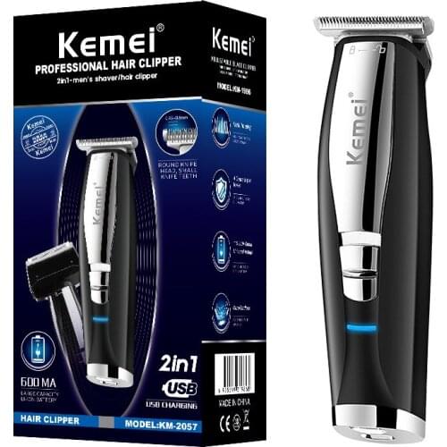 Kemei Professional Hair Trimmer Usb Rechargeable Hair Clipper for Men Haircut Ceramic Blade Razor Hair Cutter Barber Machine 50G
