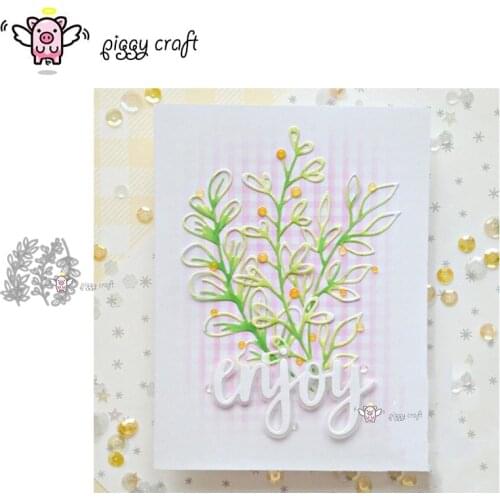 Piggy Craft metal cutting dies cut die mold 3Pcs Leaf decoration Scrapbook paper craft knife mould blade punch stencils dies
