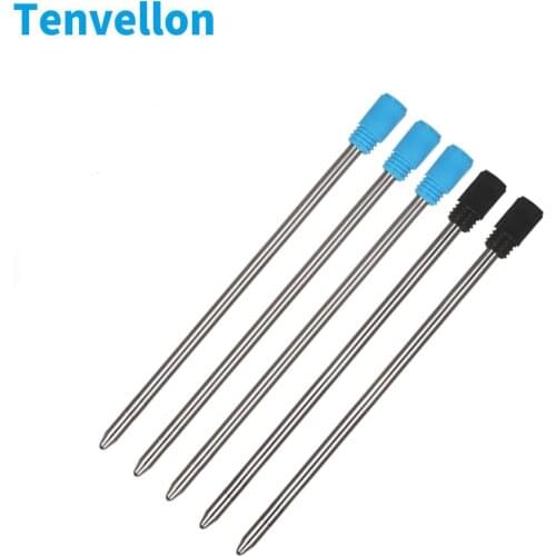 Tenvellon 5PCS Tactical Pen Refill Black Blue Refills Ink Fit for 7cm refill tactical pen