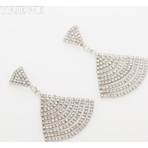 YFJEWE Arrived Hot Sale big drop earrings for woman of crystal oorbellen Sliver Plated&Gold Zinc Alloy earring jewelry
