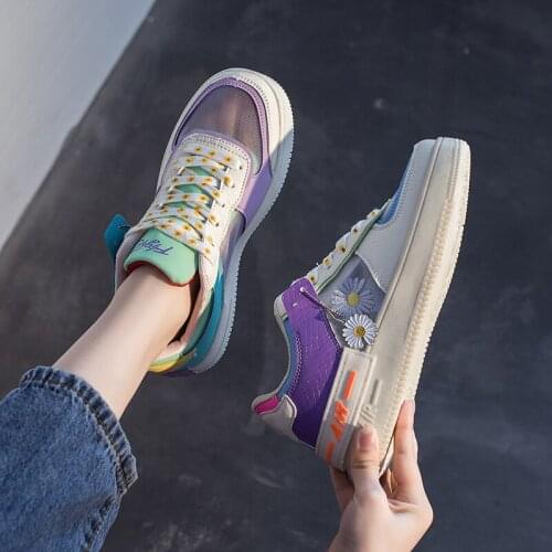 New Arrive Fashion Sneakers Casual Shoes Woman Summer Autumn Comfortable Breathable Flat Shoe Female Platform Chaussure Femme