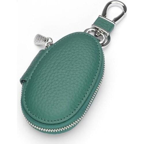 Women 100% Genuine Leather Key Wallet Mini Pouch Business Door Car Key Case Bag Holder Male Keychain Key Organizer Housekeeper