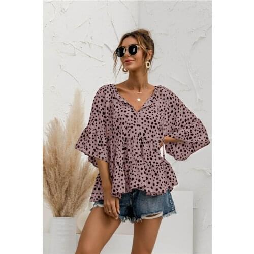 2021v Neck Lace Up Womens top