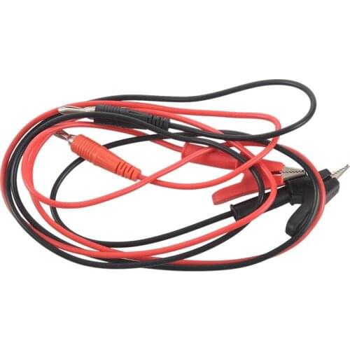 1M Long Alligator Clip to Banana Plug Test Cable Pair for Multimeter