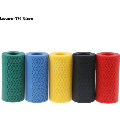 1 Pc Dumbbell Fat Barbell Grips Thick Bar Handle Pull Up Weightlifting Support Silicon Anti-Slip Protect Pad For Body Building