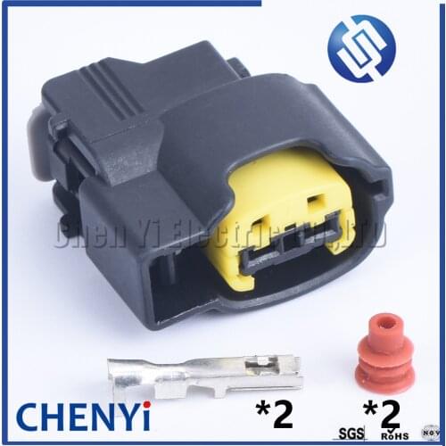 2 sets 2 Pin Female Molex Automotive Ignition Coil Plug Horn Socket Waterproof Female Wire Connector 49093-0211 For KIA HYUNDAI