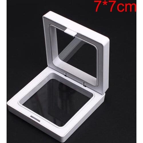 2Sizes Necklace Storage Holder Gift Box White Transparent Suspension Display Cases Jewelry Box