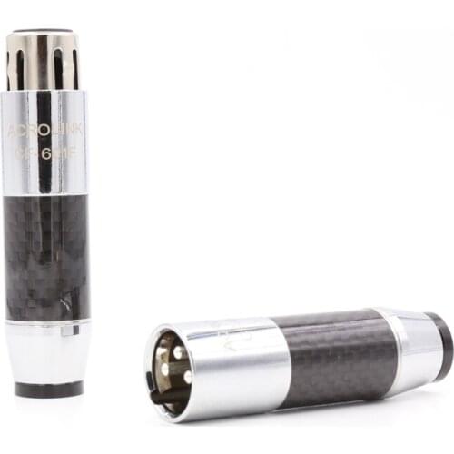4pcs Acrolink CF-601M/CF-601F Carbon Fiber HighEnd Balance XLR plug Hi-Fi Plug Connector