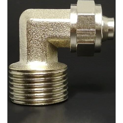 6mm 8mm 10mm 12mm 14mm 16mm x 1/8" 1/4" 3/8" 1/2" BSP Male Elbow Pneumatic Fast Twist Tube Pipe Fitting Quick Coupler Connector