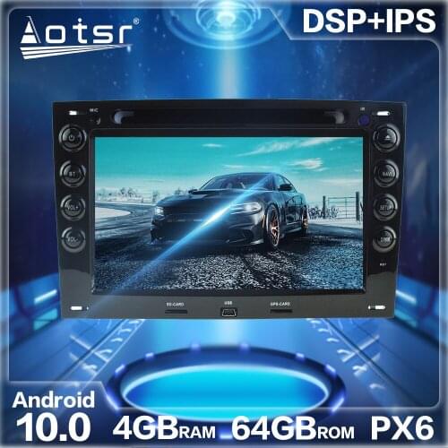 Aotsr PX6 Android 10.0 4+64G Car Radio GPS Navigation DSP For Renault Megane 2003 - 2009 Car Stereo Video Multimedia DVD Player