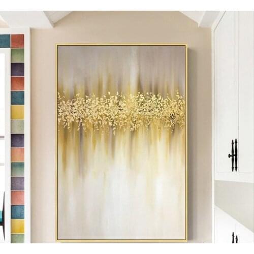 Large size handmade Oil Painting Modern painting art Abstract golden Trees canvas Painting art for home decor wall art pictures