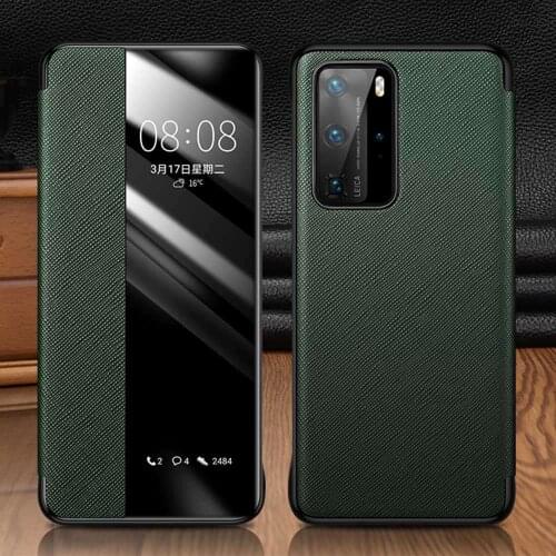 P40Pro Genuine Leather Case For Huawei P40 Pro Case Durable Cover Display Protection Etui Coque For Huawei P40 Case Fundas