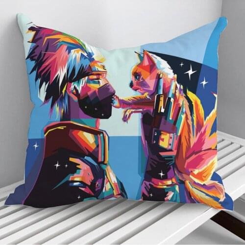 Anime cat Throw Pillows Cushion Cover On Sofa Home Decor 45*45cm 40*40cm Gift Pillowcase Cojines Dropshipping