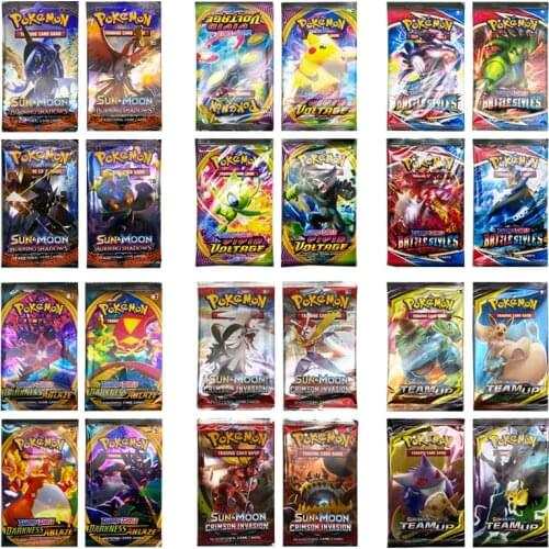 36 pcs Pokemon Cards Sun & Moon GX Team Up Unbroken Bond Unified Minds Evolutions Booster Box Collectible Trading Cards Game