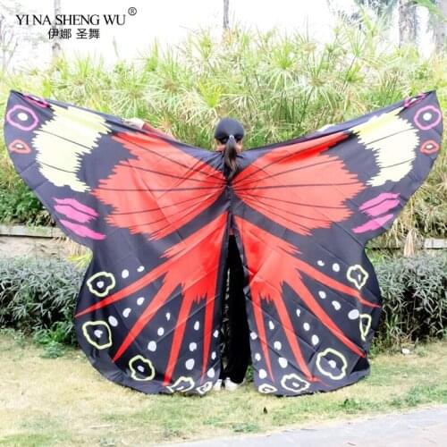 Butterfly Wings Belly Dance Sticks Bag Adult Kid Belly Dancing Costume Bufandas Wings Bollywood Jewelry Butterfly Wings NO Stick