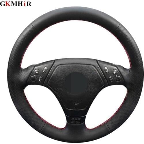 Hand-stitched Non-slip Black Genuine Leather Car Steering Wheel Cover For BMW E36 E46 E39