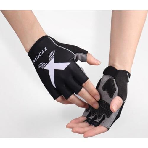 Raudax Cycling Gloves 2021 Mens MTB Road Gloves Reflective Mountain Bike Half Finger Gloves Bicycle Non-slip Sports Gloves