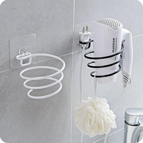 2021 new punch-free hair dryer rack wall mount suction cup bathroom rack toilet storage toilet hair dryer rack wall shelf shelf