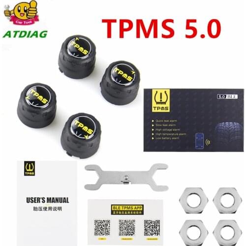 Orignal Car Bluetooth 5.0 TPMS Monitor Alarm System Tire Pressure Sensor For Andriod IOS Waterproof Car Accessories