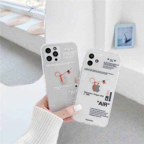 Clear Street Fashion soft Case For iPhone 11 12 Pro Max mini 7 8 6 6S Plus XR X XS MAX se silicon phone Cover Trendy fundas capa