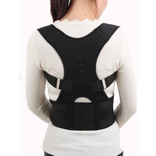 Adjustable Magnetic Therapy Posture Corrector Brace Lumbar Supporter Shoulder Back Support Belt Fixer Tape for Men Women X678B