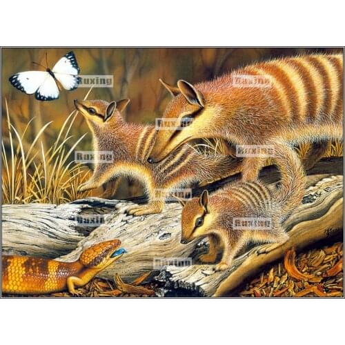 Ruxing 5D Diamond Painting Cartoon Animal Fox Drill Cross Stitch Mosaic Rhinestone Home decor diamond embroidery