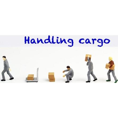 Super mini pvc figure 1: 64 box carrier, package carrier, Porter, express handler set