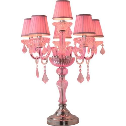 Wedding table lamp bedroom wedding room bedside lamp wedding red festive table lamp creative crystal bedside table lamp